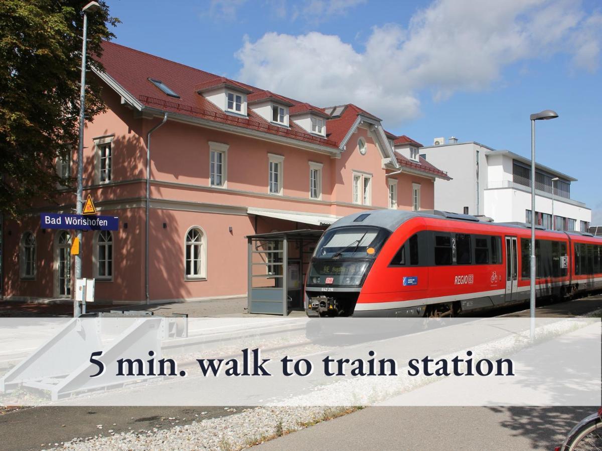 Tolle Zweiraum-Ferienwohnung In Bester Lage L Innenstadtnaehe L 1 Minute Zum Bahnhof L Tv L Free-Wlan L Keine Kueche L Willkommen Im Hallo!-Apartment 4 Bad Wörishofen Dış mekan fotoğraf